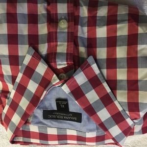 Banana republic check button down